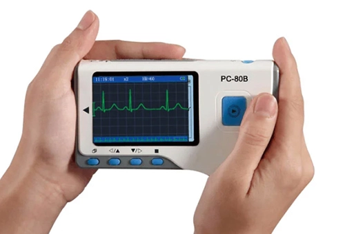 Lepu PC-80B draagbare ECG Monitor Eenvoudige EKG Machine Handheld Hartslagmeter